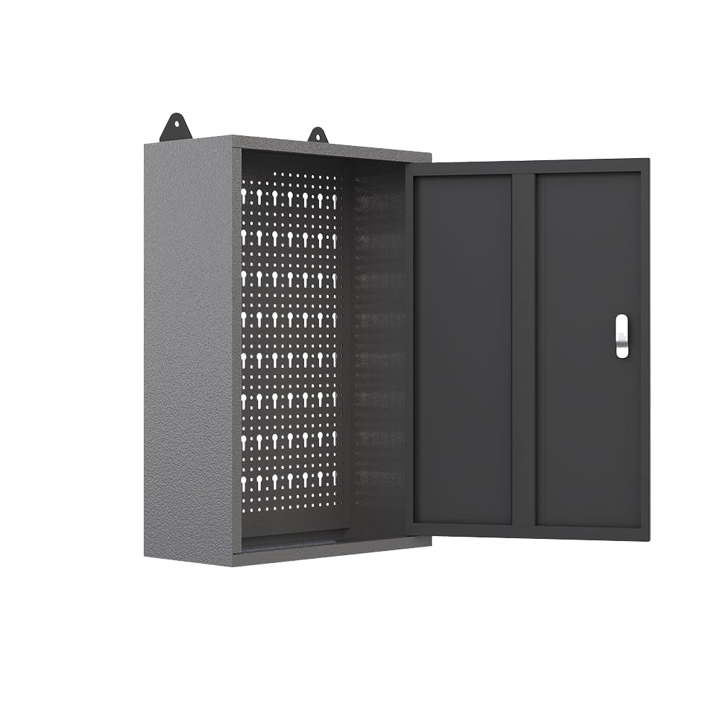 Steel Wall Mounted Storage Cabinet, Metal Hanging Tool Cabinets