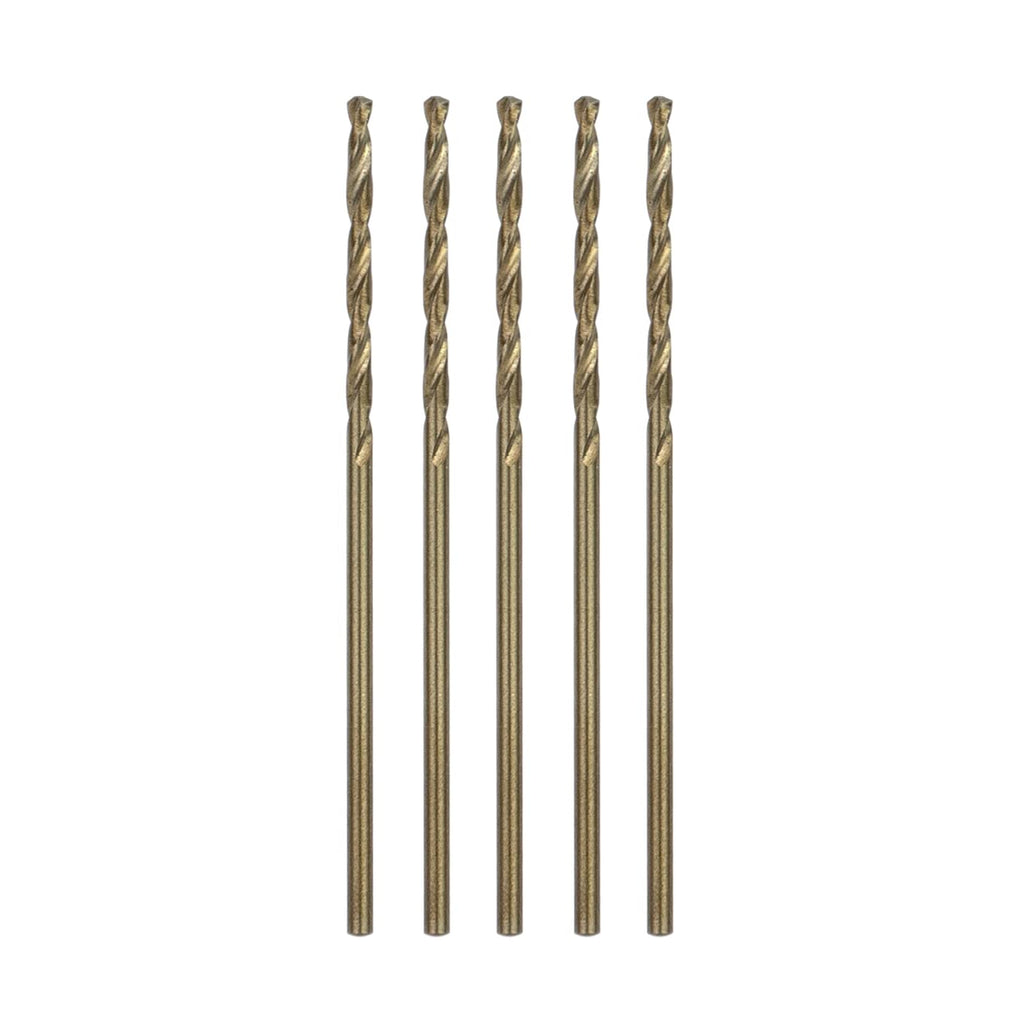 1/16 Inch Cobalt Drill Bit Set - 5pcs M35 Metal Bits With Split Point Tip for Steel, Hard Metal, Cast Iron (1/16" x 1-3/4")