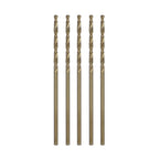 1/16 Inch Cobalt Drill Bit Set - 5pcs M35 Metal Bits With Split Point Tip for Steel, Hard Metal, Cast Iron (1/16" x 1-3/4")