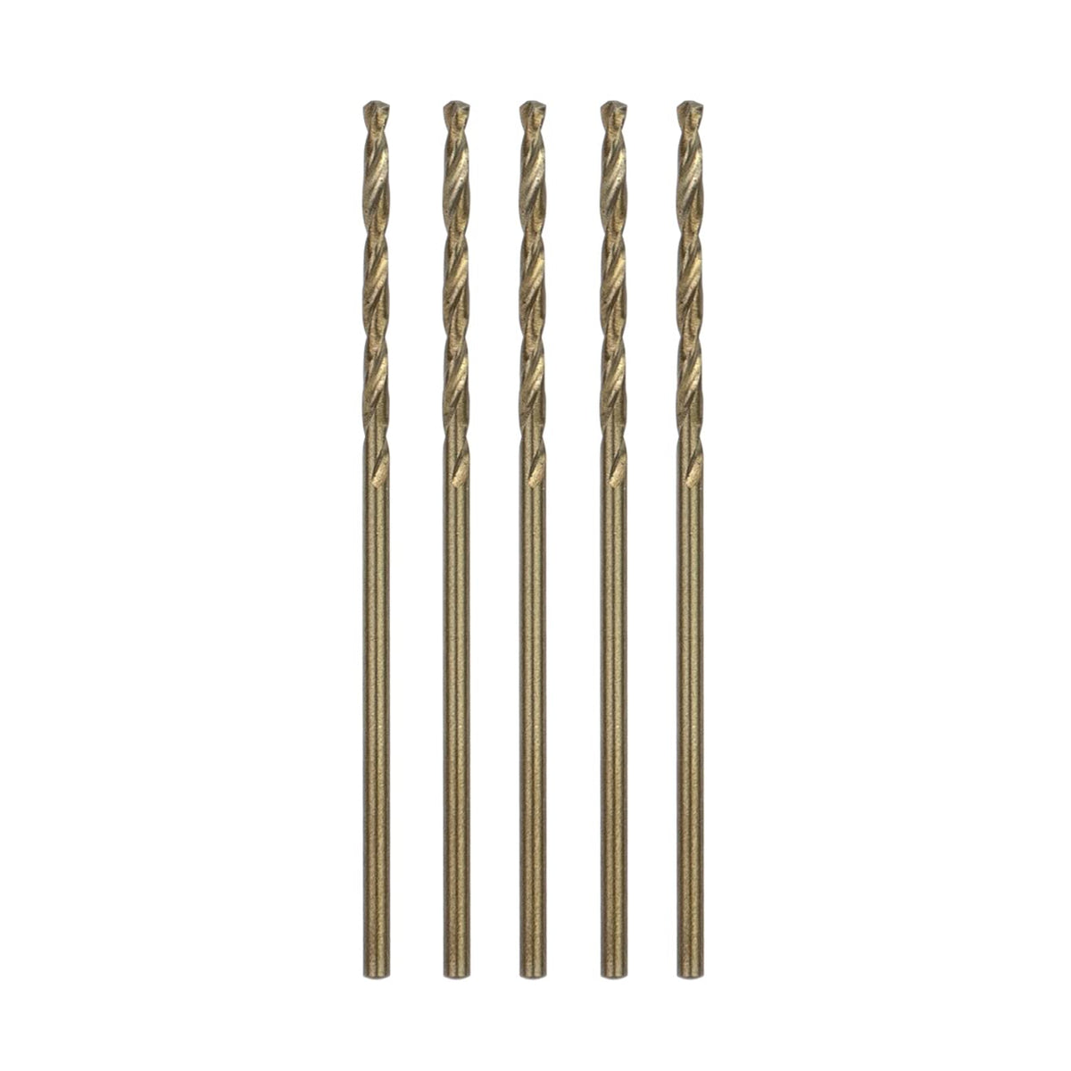 1/16 Inch Cobalt Drill Bit Set - 5pcs M35 Metal Bits With Split Point Tip for Steel, Hard Metal, Cast Iron (1/16" x 1-3/4")
