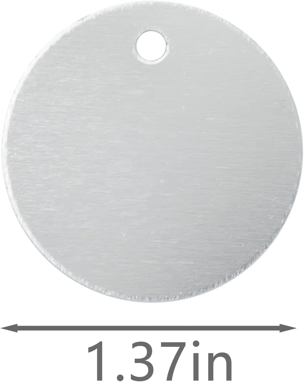 Round Aluminum Blank Tags Stamping Blanks Engraving Blanks 25 Pack (Siver)