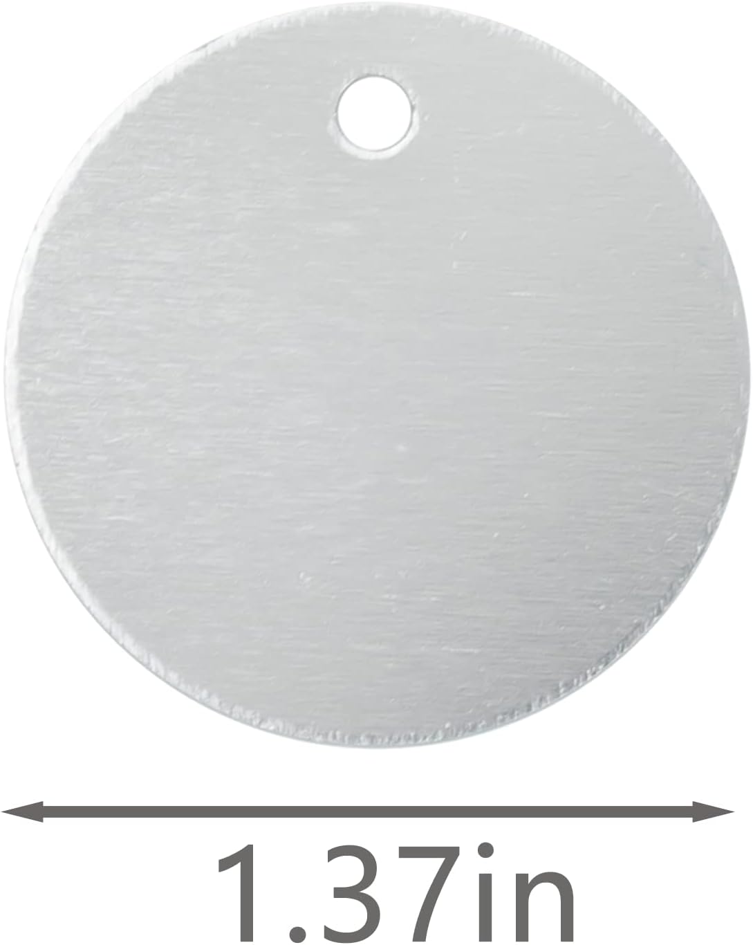 Round Aluminum Blank Tags Stamping Blanks Engraving Blanks 25 Pack (Siver)