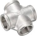 Beduan Stainless Steel 1/2 Female 4 Way Cross Coupling Cast Pipe Fitting