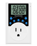 NEARPOW Programmable Digital Timer Outlet, Infinite Cycle, for Electrical