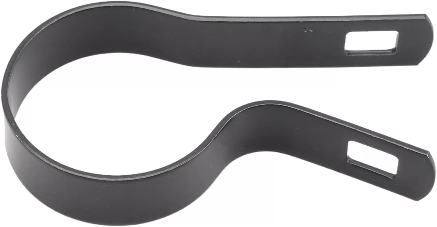 Black Coated Chain Link Tension Band, Durable Steel Chain Link Fence Hardware, Rust-Resistant, Easy Install, Includes