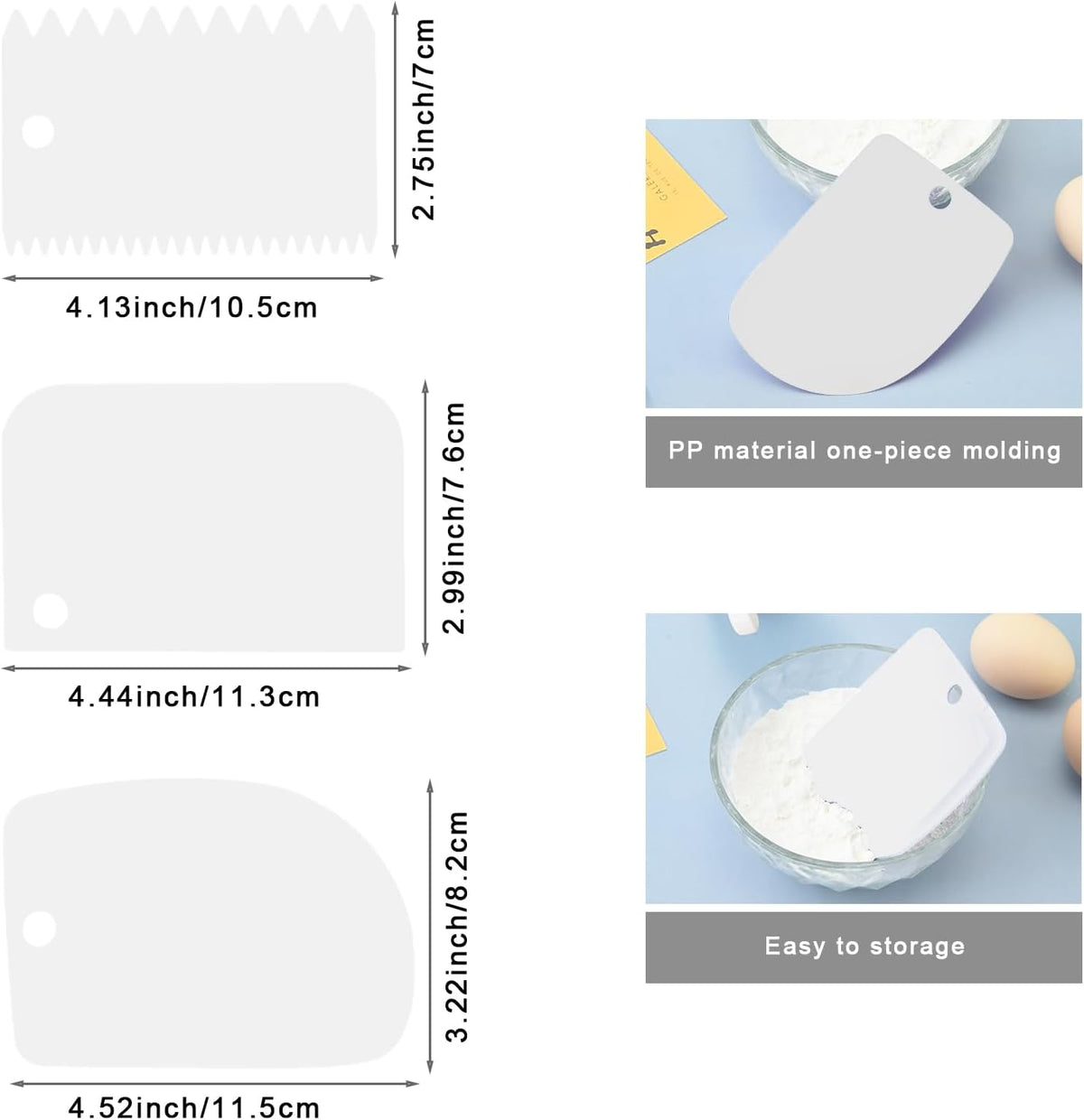 Offset Icing Spatula Set for Cake Decorating, Stainless Steel
