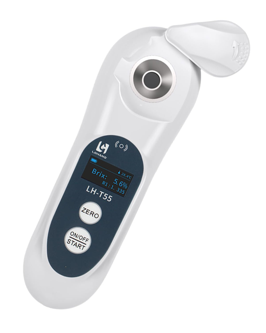Digital Brix Refractometer with ATC, 0-55% Range and ±0.2% Accuracy