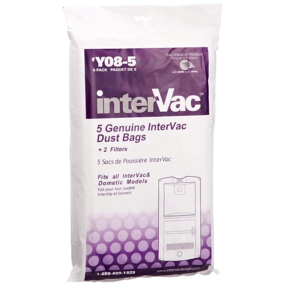 InterVac Y08-5 Replacement Dust Bag - Pack of 5