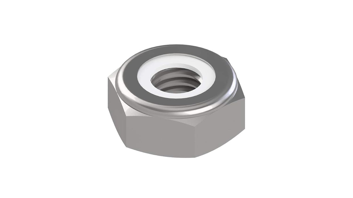 Thin Nylock Nut, 8-32, 100 Pack for VEX Robotics. Lightweight, mini jam Nylon Insert locknut Nuts, Easy to fit in Tight Spaces