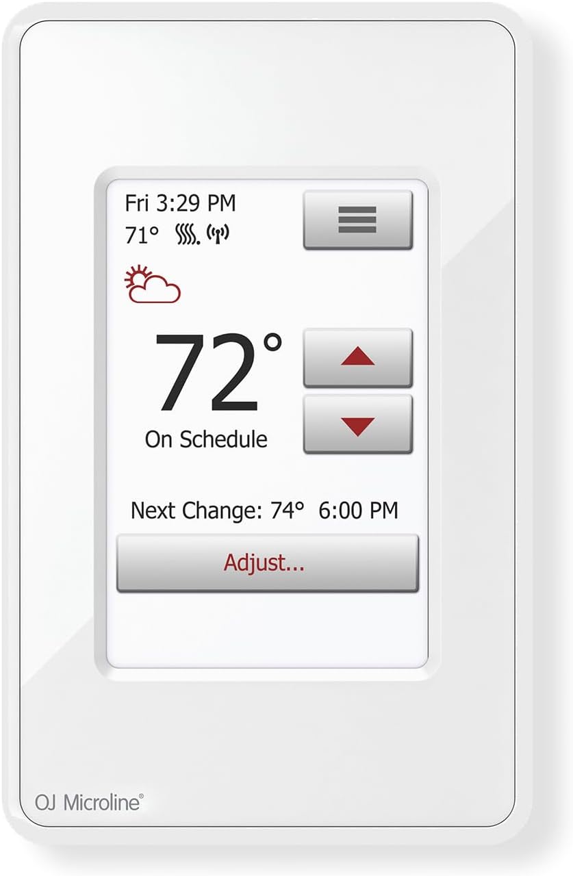 Electric Radiant Floor Heating Thermostat, WiFi Programmable Thermostat with GFCI, Dual Sensing, Dual Voltage, with