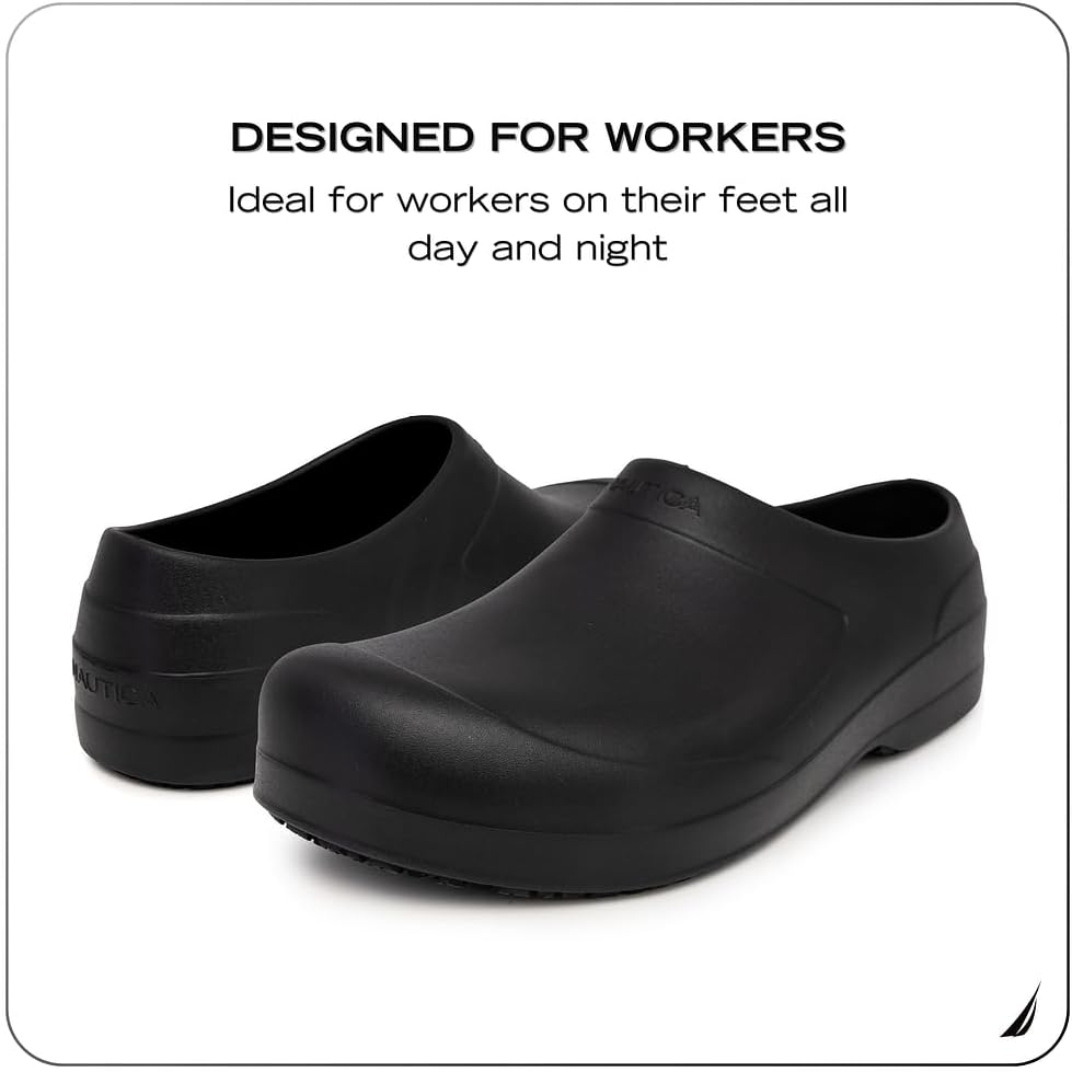 Women Men Work Clogs Slides Slip Resistant Quick Drying Kitchen Shoes Cushioned Sandals with Arch Support