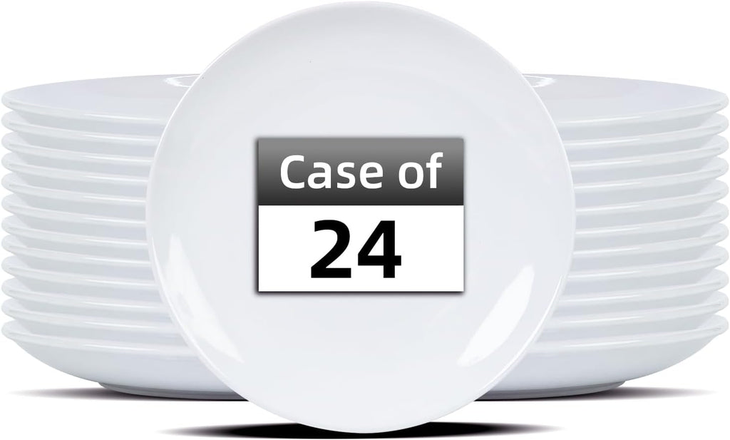 Stoneware Coupe Commercial Grade Dinnerware, Bright White Plate 9", Case of 24