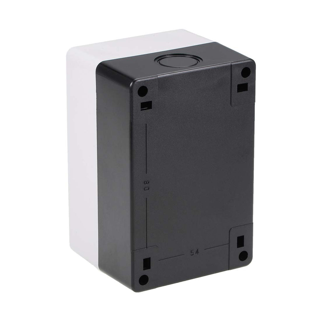 uxcell Push Button Switch Control Station Box 22mm 2 Button Holes White and Black
