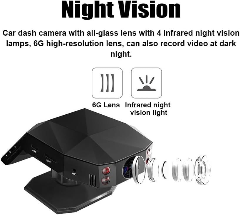Dash Cam for Cars 1080P 170° Wide Angle 2-in-1 Dashboard Camera and Aromatherapy Diffusers, WDR Dash Cam Car Camera
