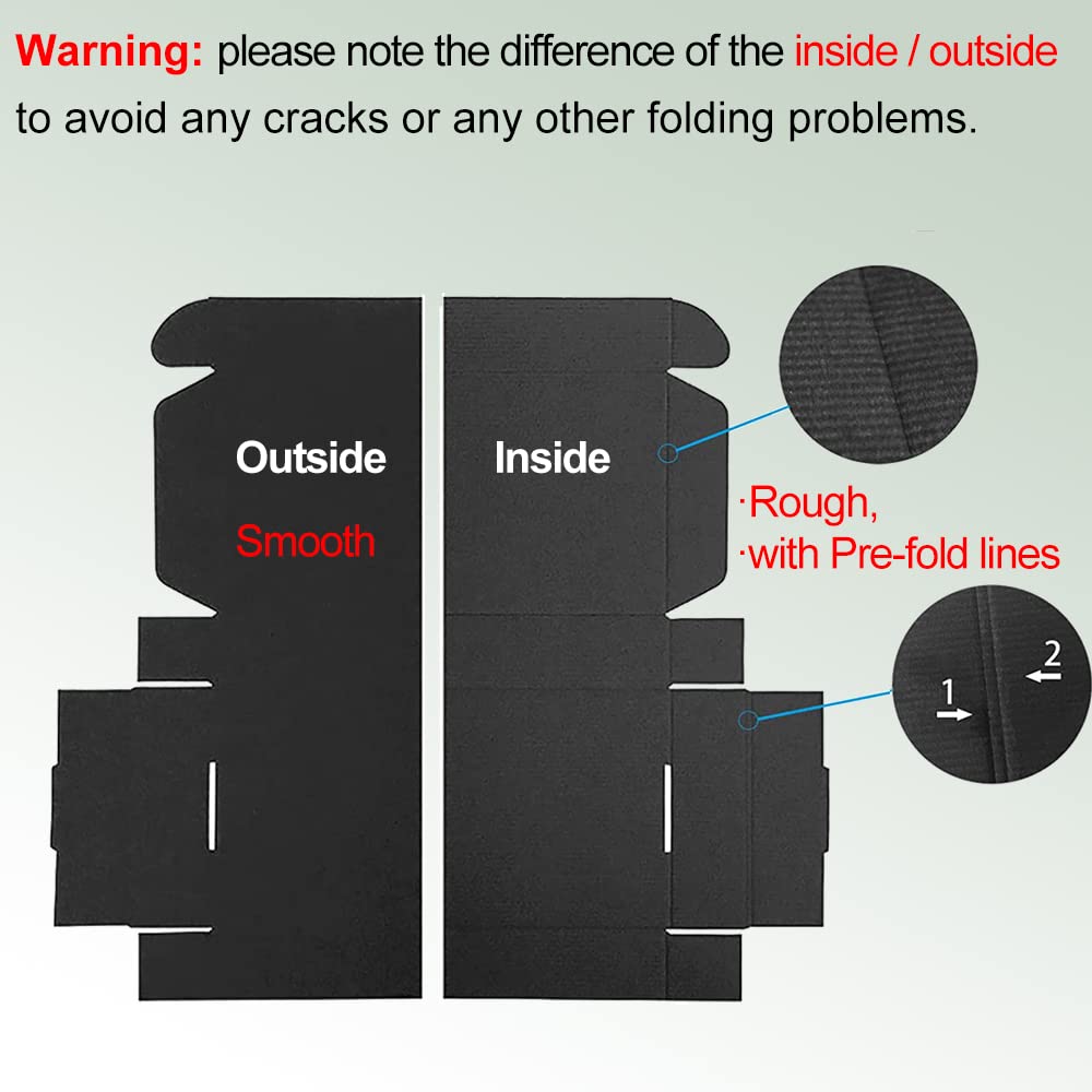 6x4x2'' Small Shipping Boxes 25 Pack, Black Corrugated Cardboard Literature Mailers, Mailing Packaging Supplies for
