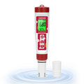 pH Meter for Water, 4 in 1 EC PPM Temp pH Tester for Hydroponic | TDS Water Tester for Drinking Water, Digital pH