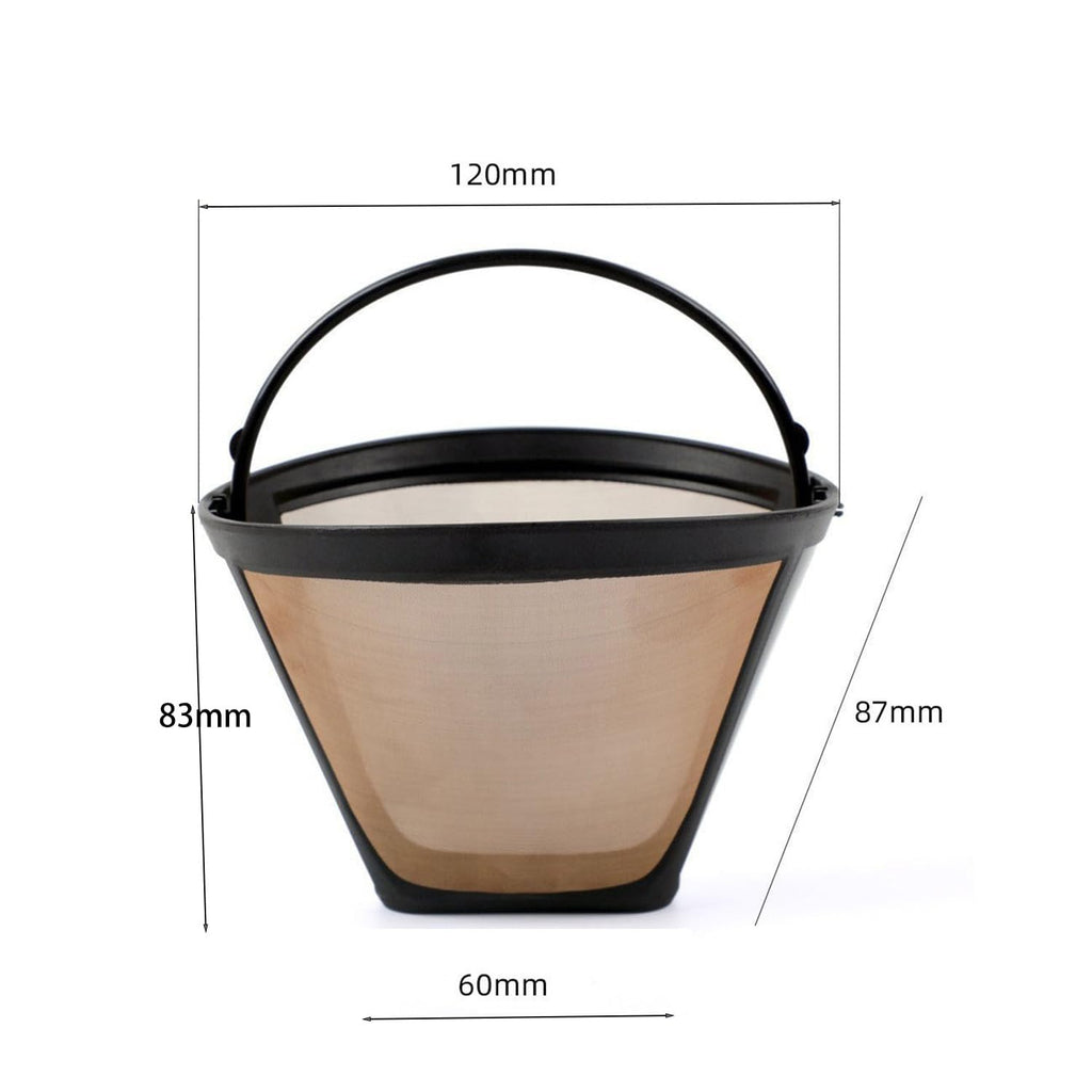 Reusable Coffee Filters with Handle Easy to Clean & Safe Coffee Filter Basket for Mr. Coffee, Black & Decker Coffee Maker (1 Pcs)