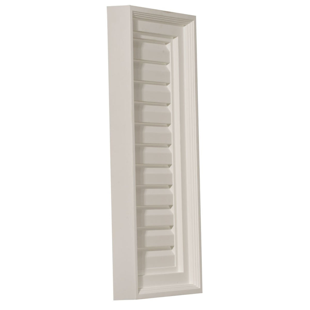 12"W x 24"H x 1 1/4"P, Vertical Gable Vent Louver, Non-Functional