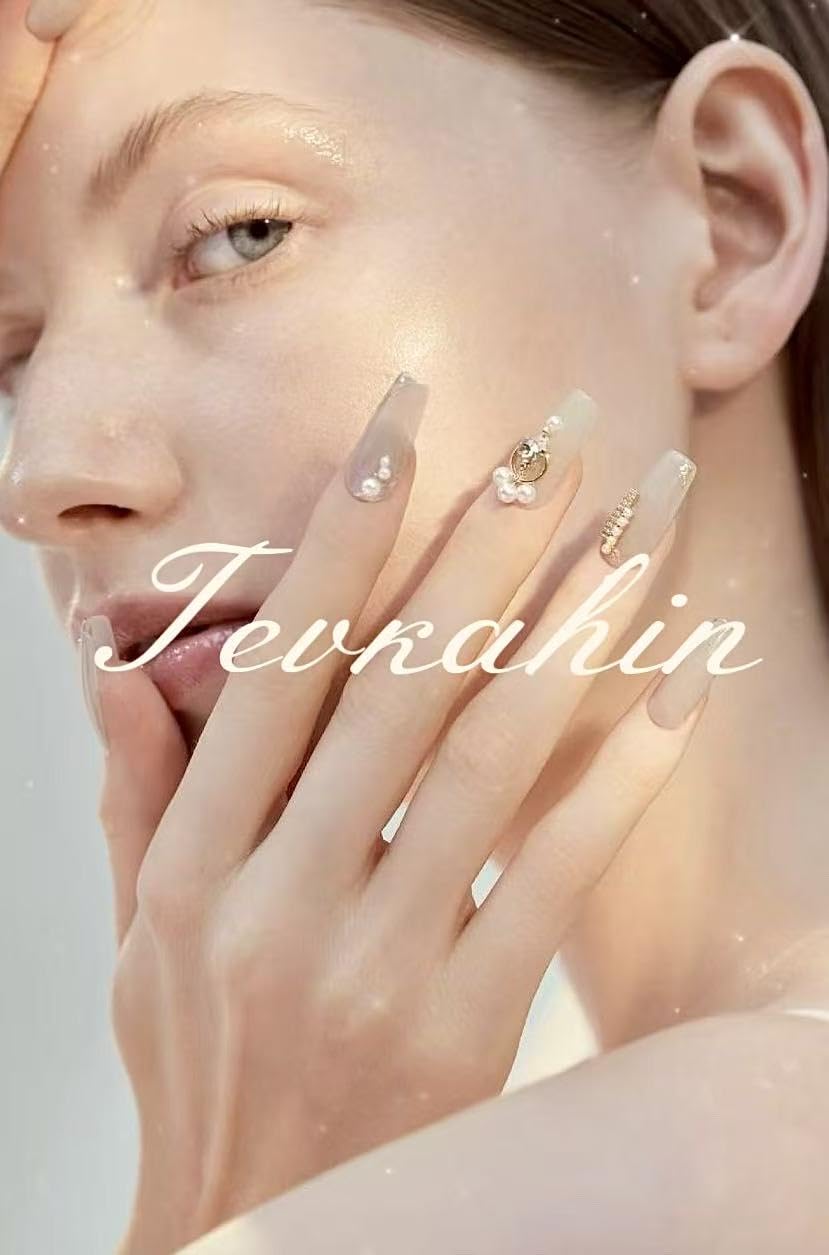 Fall Brown Press On Nails Short Square Fake Nails Autumn Floral False Nails