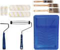 Paint Roller Kit, Brush & Roller,10 Piece Set, Wall Painting Naps for Professionals & Homeowners - All Paints &