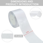 Satin Ribbons White 2 Inch 25 Yard for Gift Wrapping and Crafts