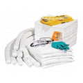 Spill Kit Refill, 49 gal Volume Absorbed per Kit, 55 gal Capacity, Box, Yellow, 144-1 Each