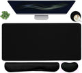 Large Mouse Pad and Keyboard Wrist Rest, Desk Pad for Keyboard and Mouse, 4-in-1 Large Gaming Mouse Pad with Wrist