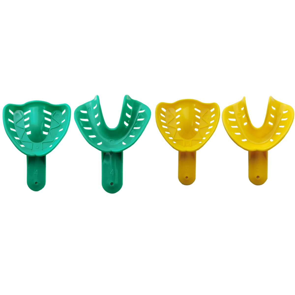 12PCS 6 Sizes Dental Impression Tray for Adult/Children, Plastic Materials Teeth Holder Dental Central Supply for