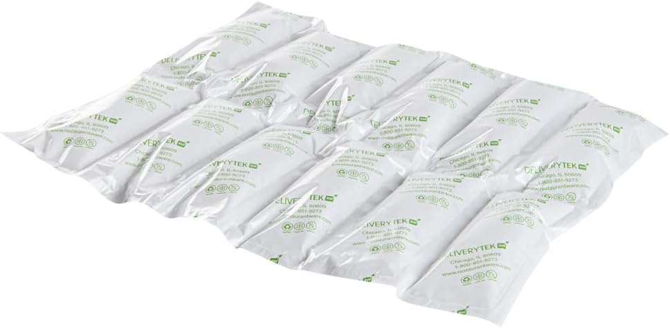 2 x 6 Cell Plastic Shipping Ice Packs, 15.25 in, 100 Count