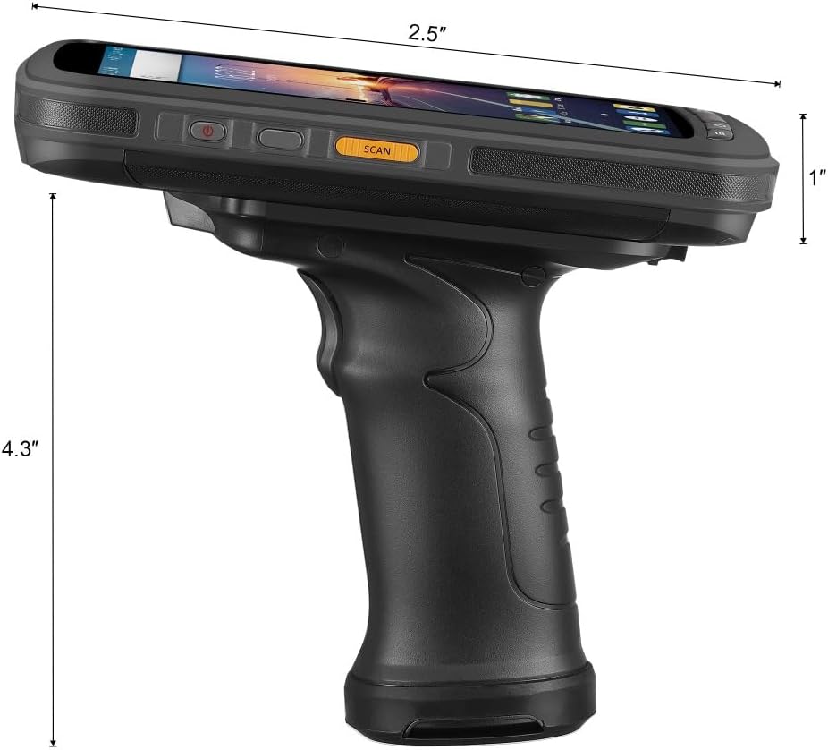 Android 11 Handheld Data Terminal with 1D & 2D QR PDF17 Barcode Scanner GPS 4G Wi-Fi GMS Data Collector,4G+64G