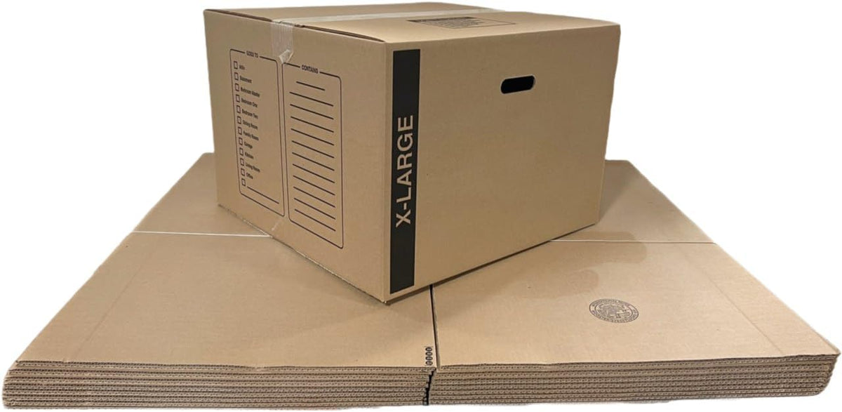 5 - Pack X-Large Cardboard Moving Boxes 23x23x16 32 ECT With Handles