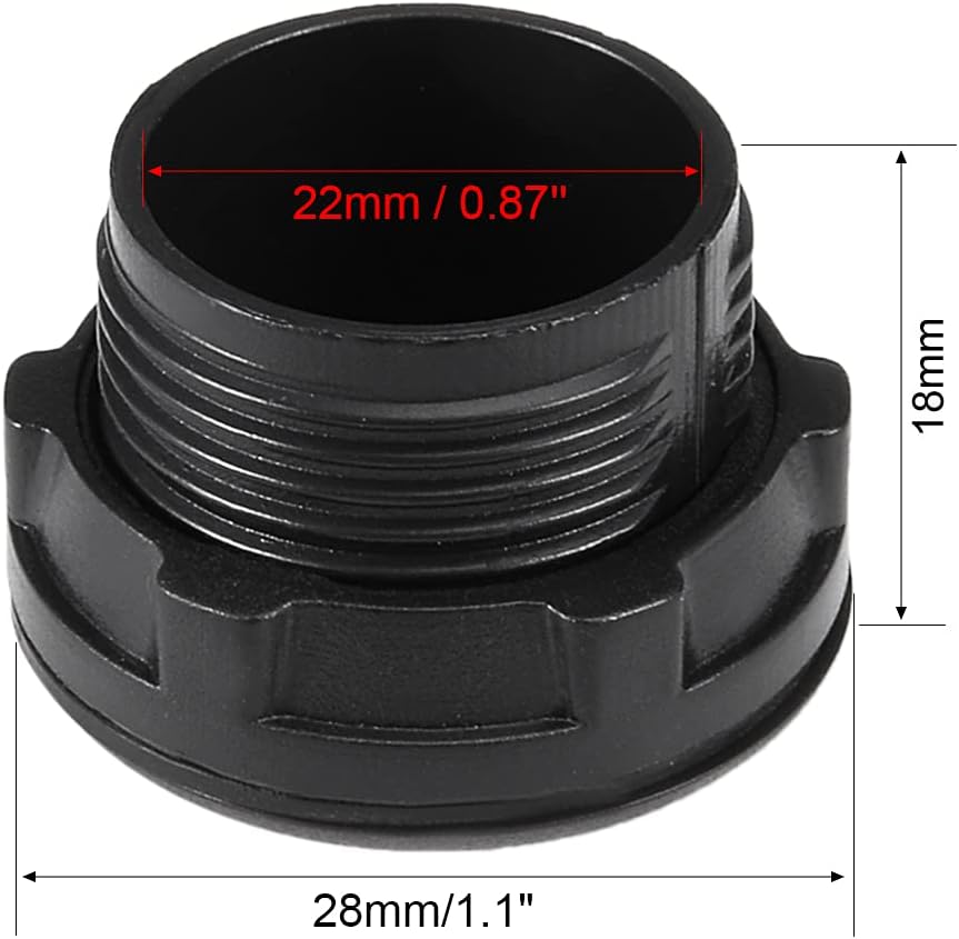 uxcell 10Pcs 22mm Black Plastic Push Button Switch Hole Panel Plug