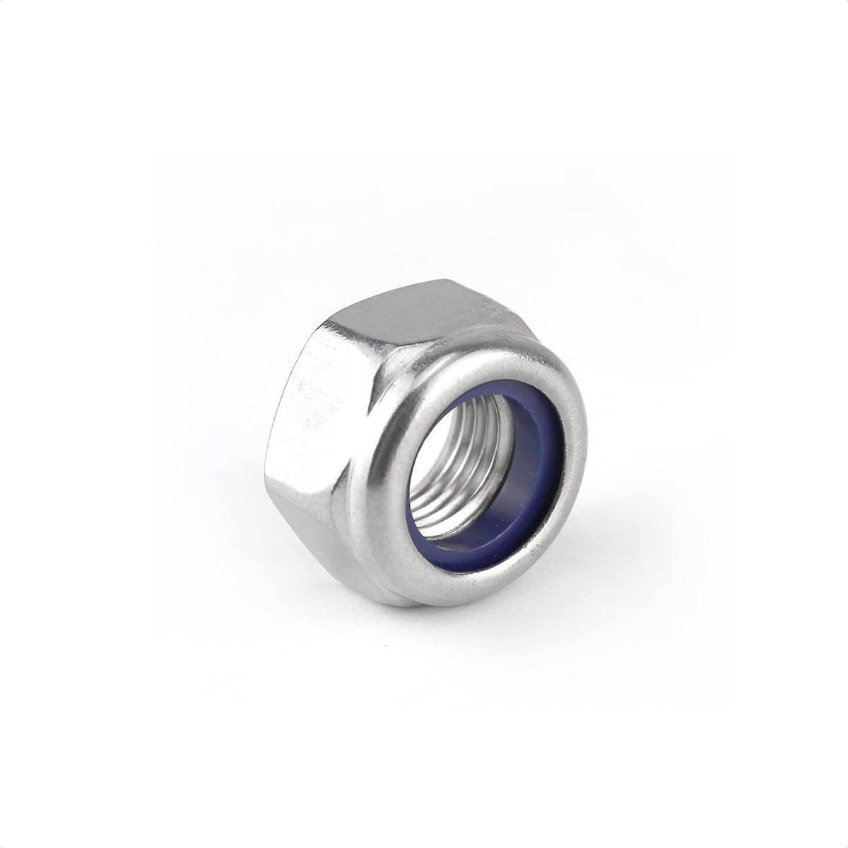 M12x1.25 mm Self-Locking Nylon Insert Hex Lock Nuts, Pack of 6