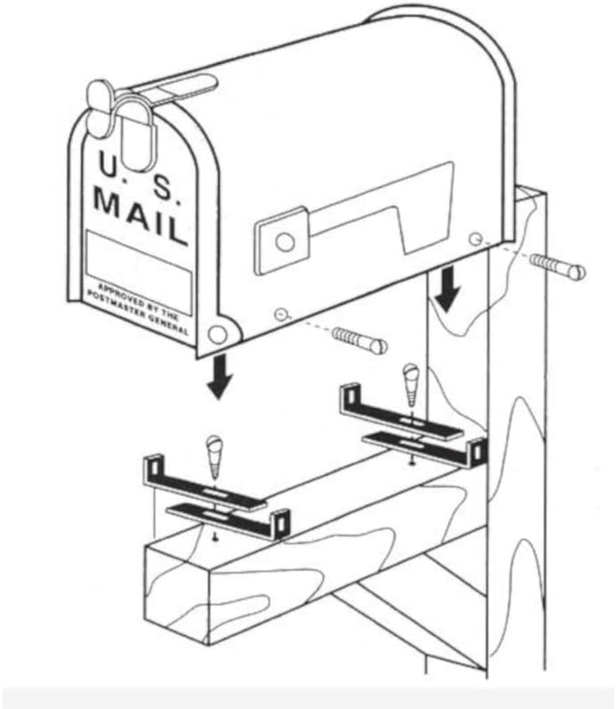 Galvanized Steel, Mailbox Mounting Bracket, MB100000