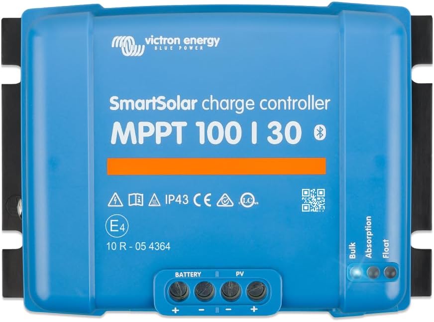 SmartSolar MPPT 100V 30 amp 12/24-Volt Solar Charge Controller (Bluetooth) | Bluetooth Charge Controllers for Solar