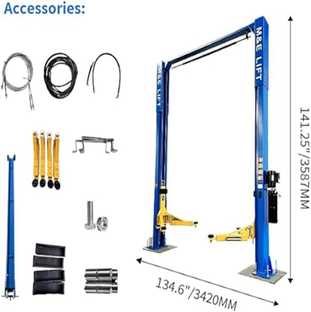 2 Post Lift 11000lbs Two Post Lift Auto Lift Car Lift Hoist Equipment LM1100S
