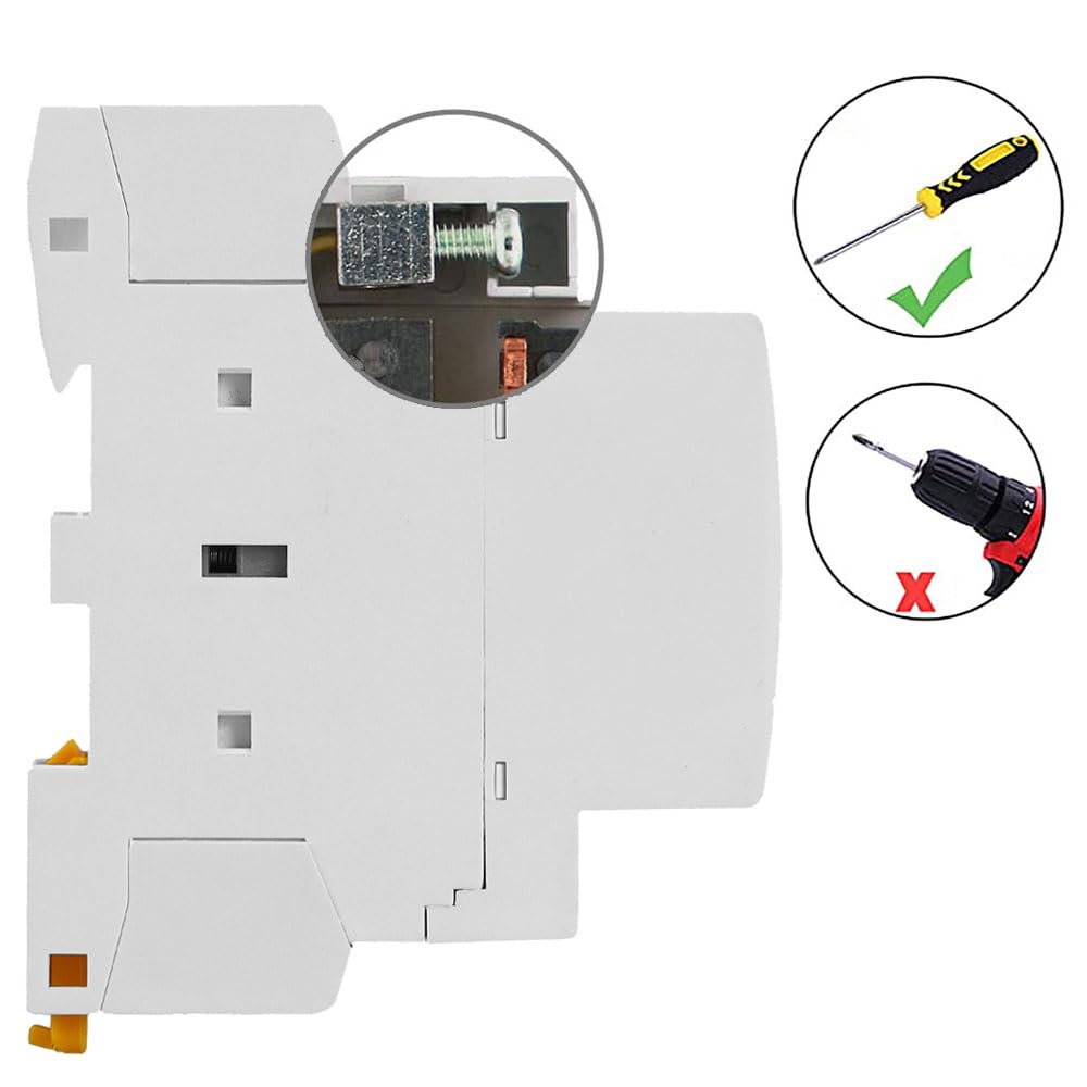 HCH8s-25 AC Contactor 25A 2 Pole 110V/120V Coil 2NO Modular Electromagnetic Relay for Universal Circuit Control, DIN Rail Mount
