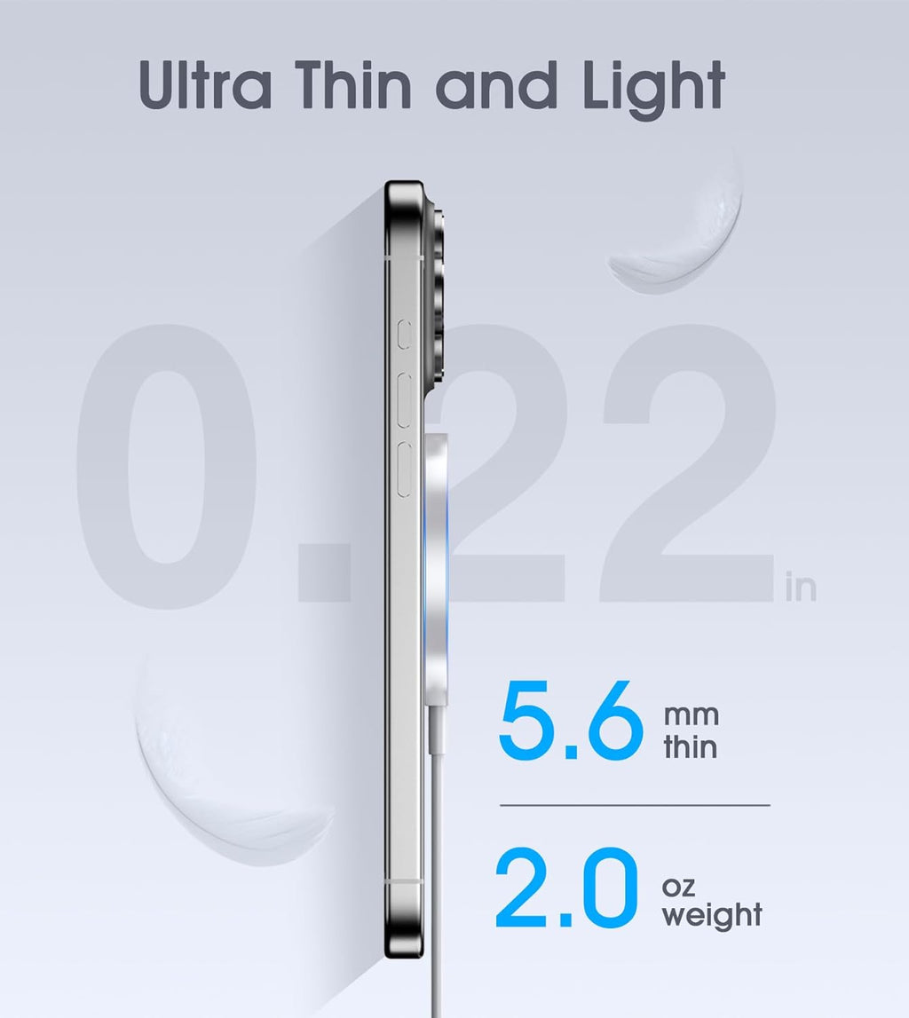 for Apple Mag-Safe Charger 2 Pack, Magnetic Wireless Charger, Silver | Made for iPhone 17/17 Pro/17 Pro Max/Air/16 15
