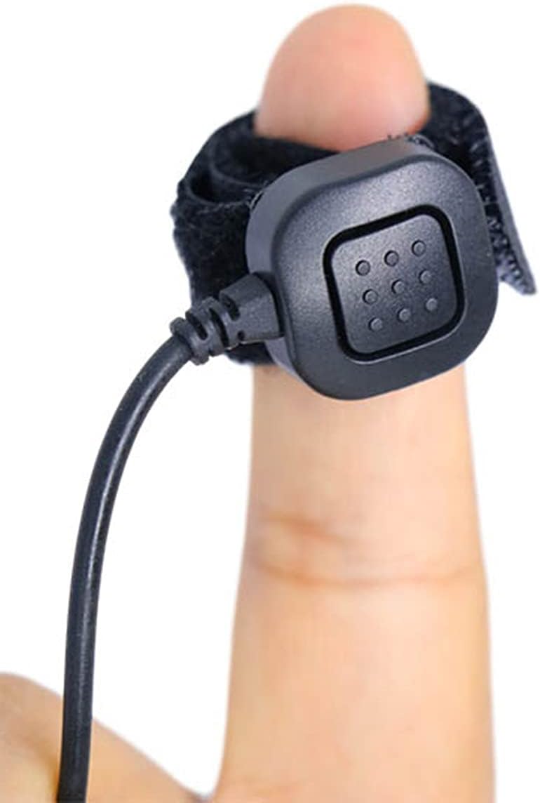 Throat Mic Walkie Talkie Earpiece Bone Conduction Vibration in-Ear Acoustic Tube Headset with Finger PTT Mic for