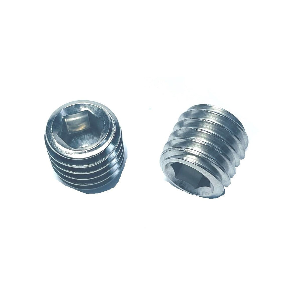 10PCS Set Screws 1/2-13 x 1/2, 304 Stainless Steel, Hex Socket, Silver