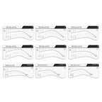 Brow Stamp Kit, 9 Stencils & Pomade for Sparse Brows(Soft Brown)