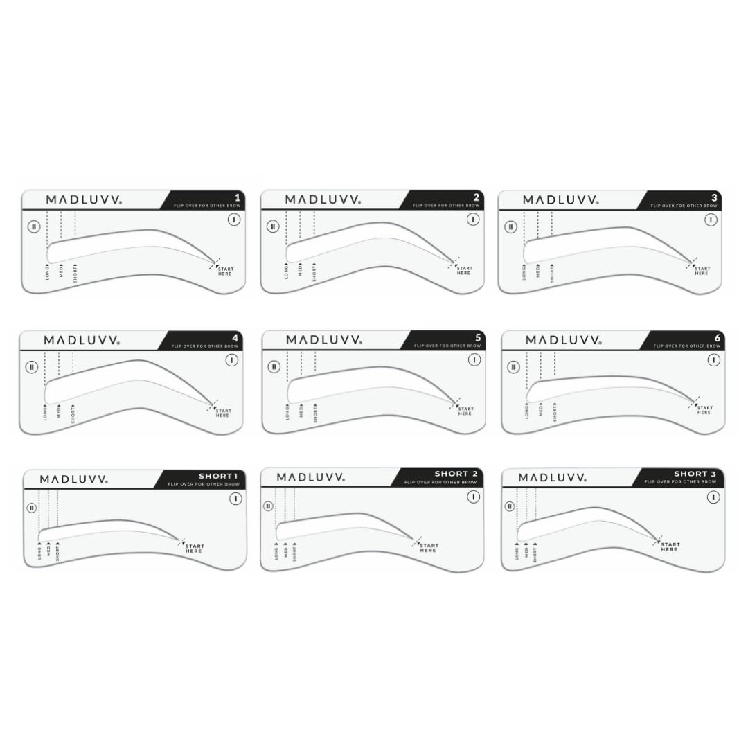 Brow Stamp Kit, 9 Stencils & Pomade for Sparse Brows (Blonde)