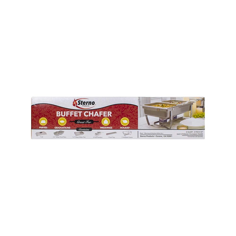 Foldable Buffet Chafing Dish Set, 8 Piece