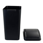 4.5 Gallon Plastic Swing-Top Trash Can, Garbage Can with Lid, Black