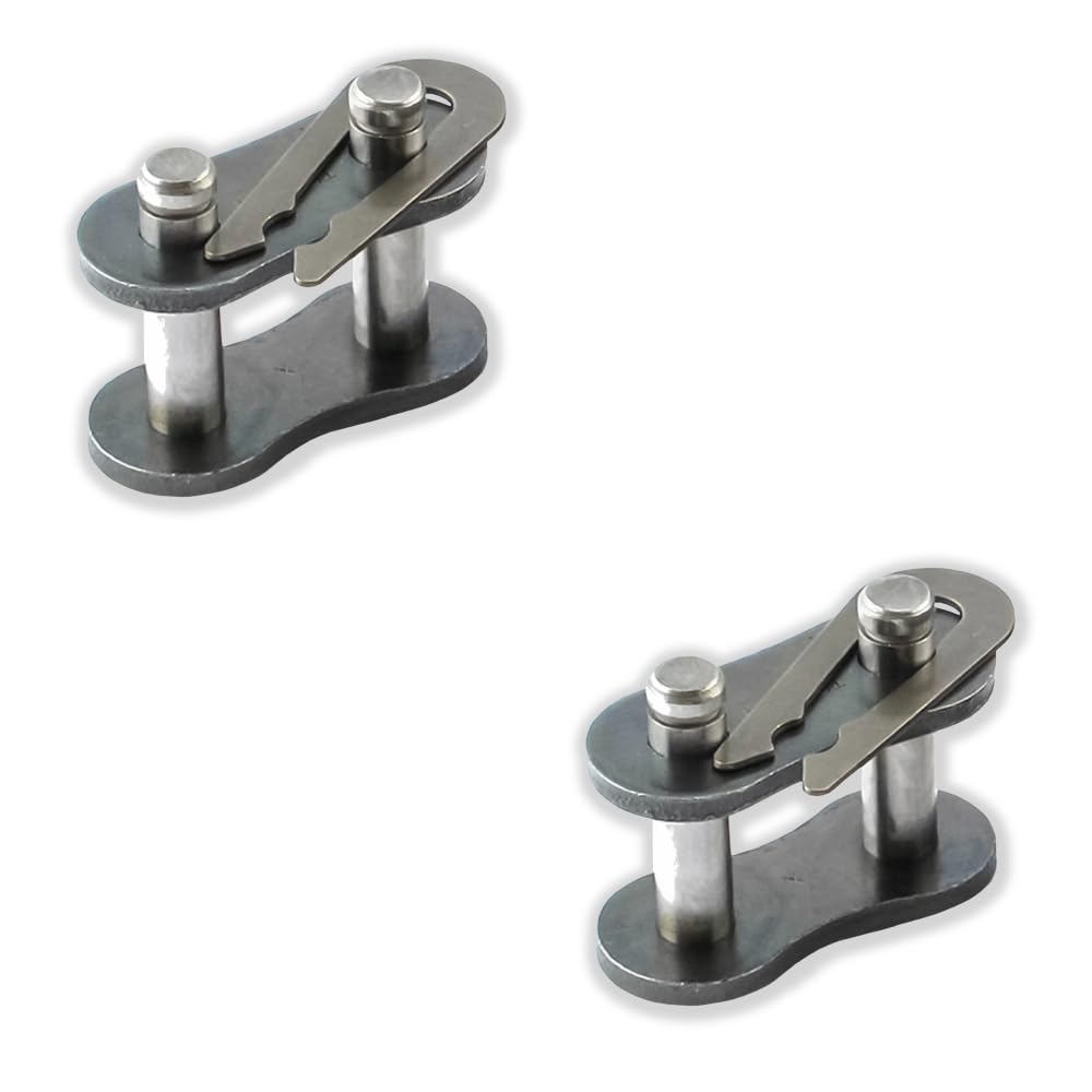 #80H Heavy Duty Roller Chain Connecting Links (2 Pack) Carbon Steel