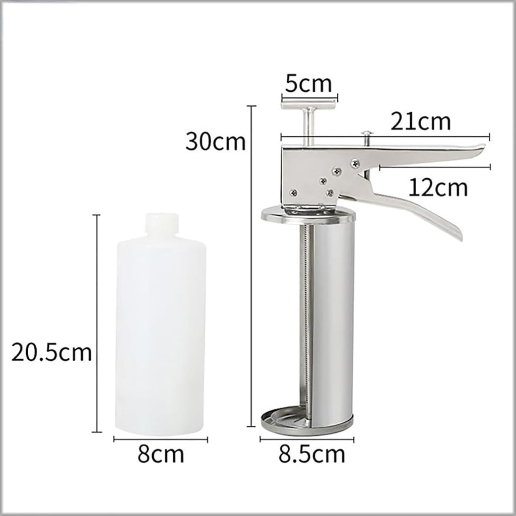 Burger Sauce Gun, Quantitative Sauce Dispenser with 650ML Dispenser Bottles