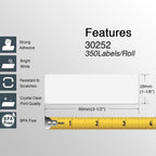 Replace for DYMO 30252 (1-1/8" x 3-1/2") Address Labels[10 Rolls]
