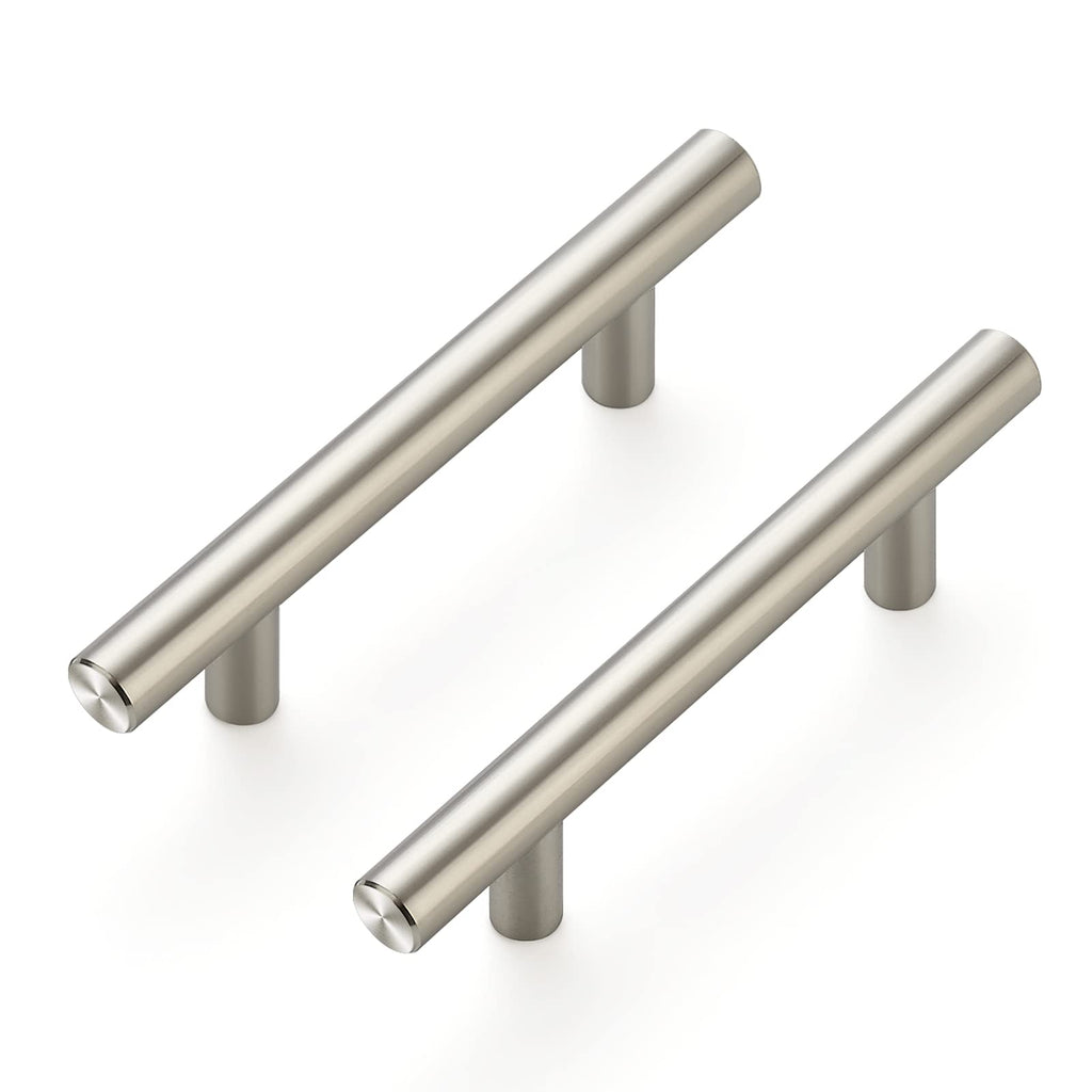 Cabinet Handles, Brushed Nickel,5" Length,3" Hole Center,30 Pack