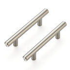 Cabinet Handles, Brushed Nickel,5" Length,3" Hole Center,30 Pack