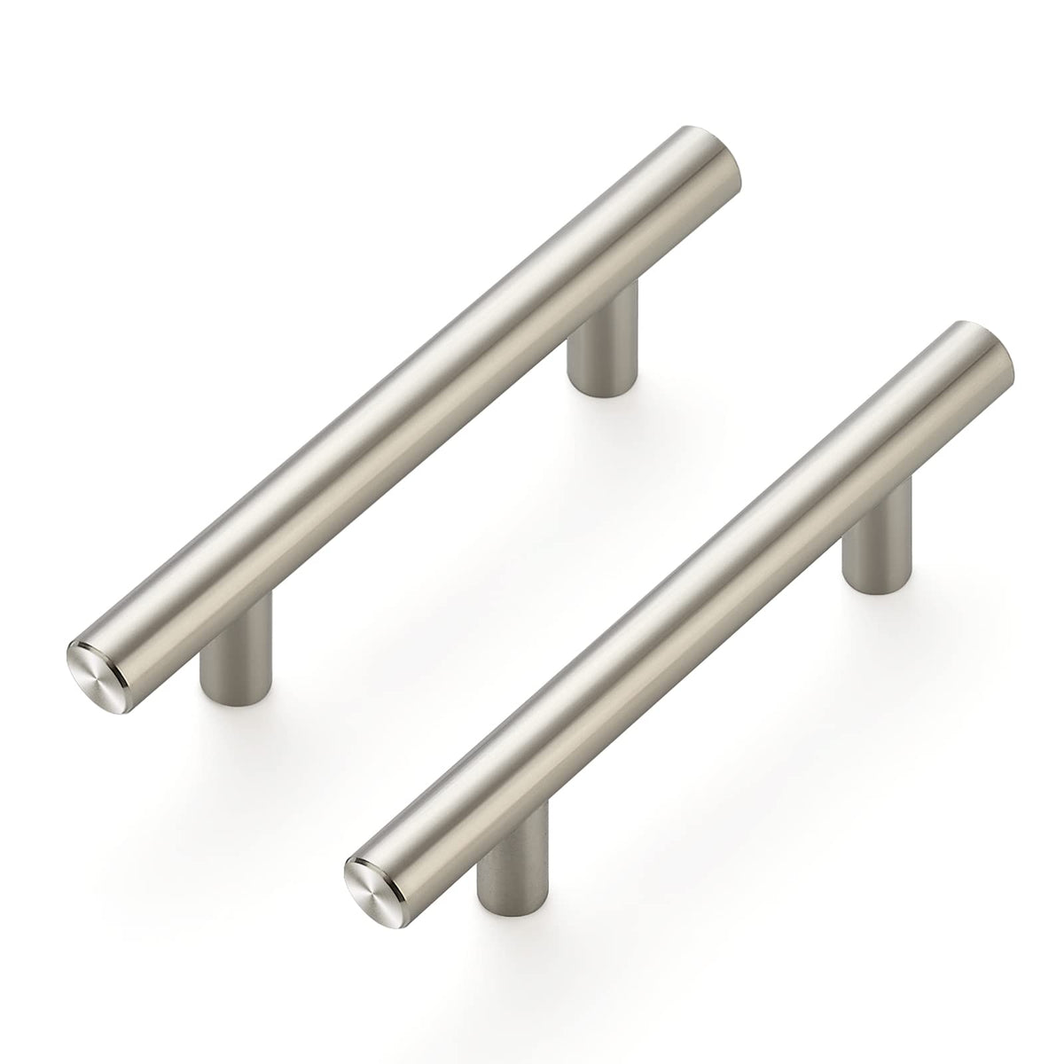 Cabinet Handles, Brushed Nickel,5" Length,3" Hole Center,30 Pack